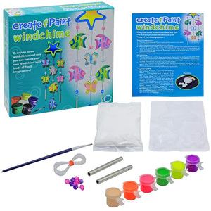 FizBiz Create & Paint Windchime, Create Your own windchimes Art & Craft Kit for Kids 5+ Years