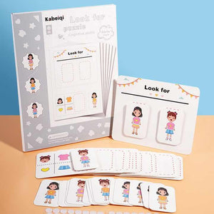 2025 Wholesale Kids Early Educational Toddlers Cognitive Card Looking for Toys Character Dress up Matching Puzzle Toy