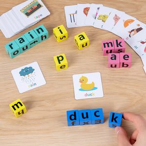 Hot Sale 4 Person Kids Early Educational Toys Against Spell the Word for Children Learning Wooden Toys Montessori Education Toy