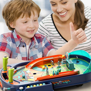 Samtoy Classic Educational Plastic Interactive Mini Shooting Table Game Finger Exercise Space Pinball Machine Game for Kids