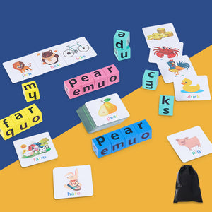 Hot Sale 4 Person Kids Early Educational Toys Against Spell the Word for Children Learning Wooden Toys Montessori Education Toy