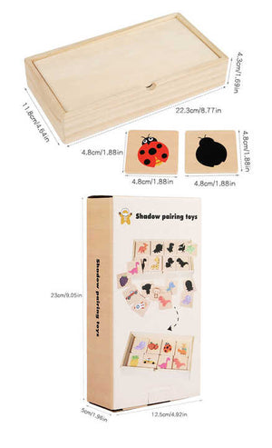 2025 Educational Toy Set for 2-7 Years Old Early Childhood Wooden Box Shadow Matching Shape Toy