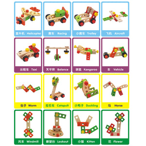 Wooden Nut Disassembly Toolbox Puzzle Development Hands-On Assembly Screw Nut