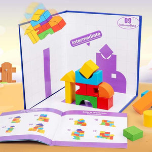 2025 Wholesale Shadow Matching Toy Building Blocks Stereo Projection Space Block Wooden Space Blocks