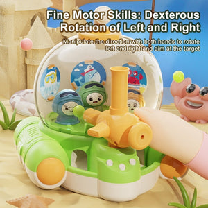 Children Toys Mini Pachinko Machine Catapult Marble Puzzle Shooting Board Game Sea Boat Shape Pinball Machine