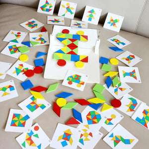CPC CE Early Education Kids Wooden Geometric Matching Puzzle Diy Jigsaw Puzzle Brain Concentration Training Game Kids