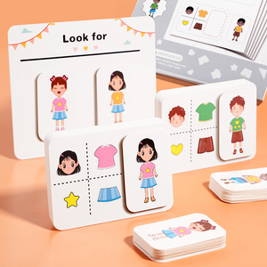 2025 Wholesale Kids Early Educational Toddlers Cognitive Card Looking for Toys Character Dress up Matching Puzzle Toy