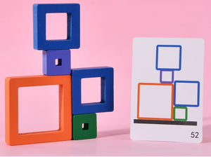 2021 New Trending Wooden Rainbow Cube Brain Teaser Puzzle Toy Manufactory Direct Sale Thinking Training Game