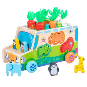 2025 Wholesale Multifunctional Radish Cart Activity Cube Shape Sorter Toys for Kids Montessori Early Education Toys