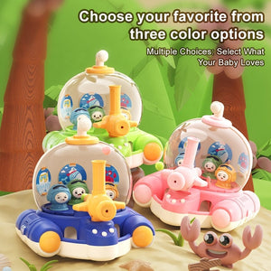 Children Toys Mini Pachinko Machine Catapult Marble Puzzle Shooting Board Game Sea Boat Shape Pinball Machine