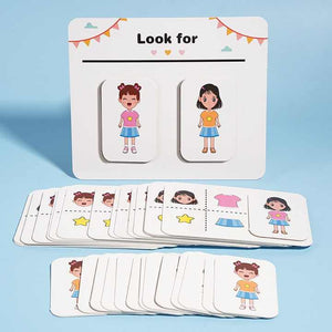 2025 Wholesale Kids Early Educational Toddlers Cognitive Card Looking for Toys Character Dress up Matching Puzzle Toy