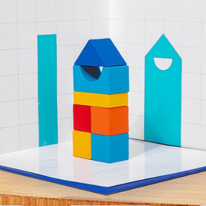 2025 Wholesale Shadow Matching Toy Building Blocks Stereo Projection Space Block Wooden Space Blocks