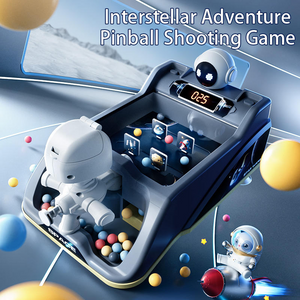 2025 Educational Tabletop Adventure Toy Target Scoring Sound and Light Space Exploration Shooting Platform Pinball Shooting Game