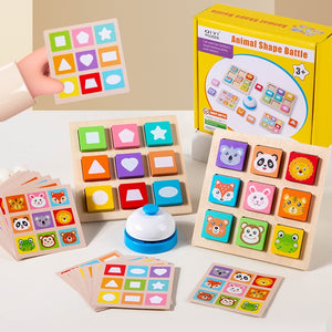 2025 Wholesale Educational Animal Shape Building Blocks Battle Game for Kids Boy Girl Baby Toy