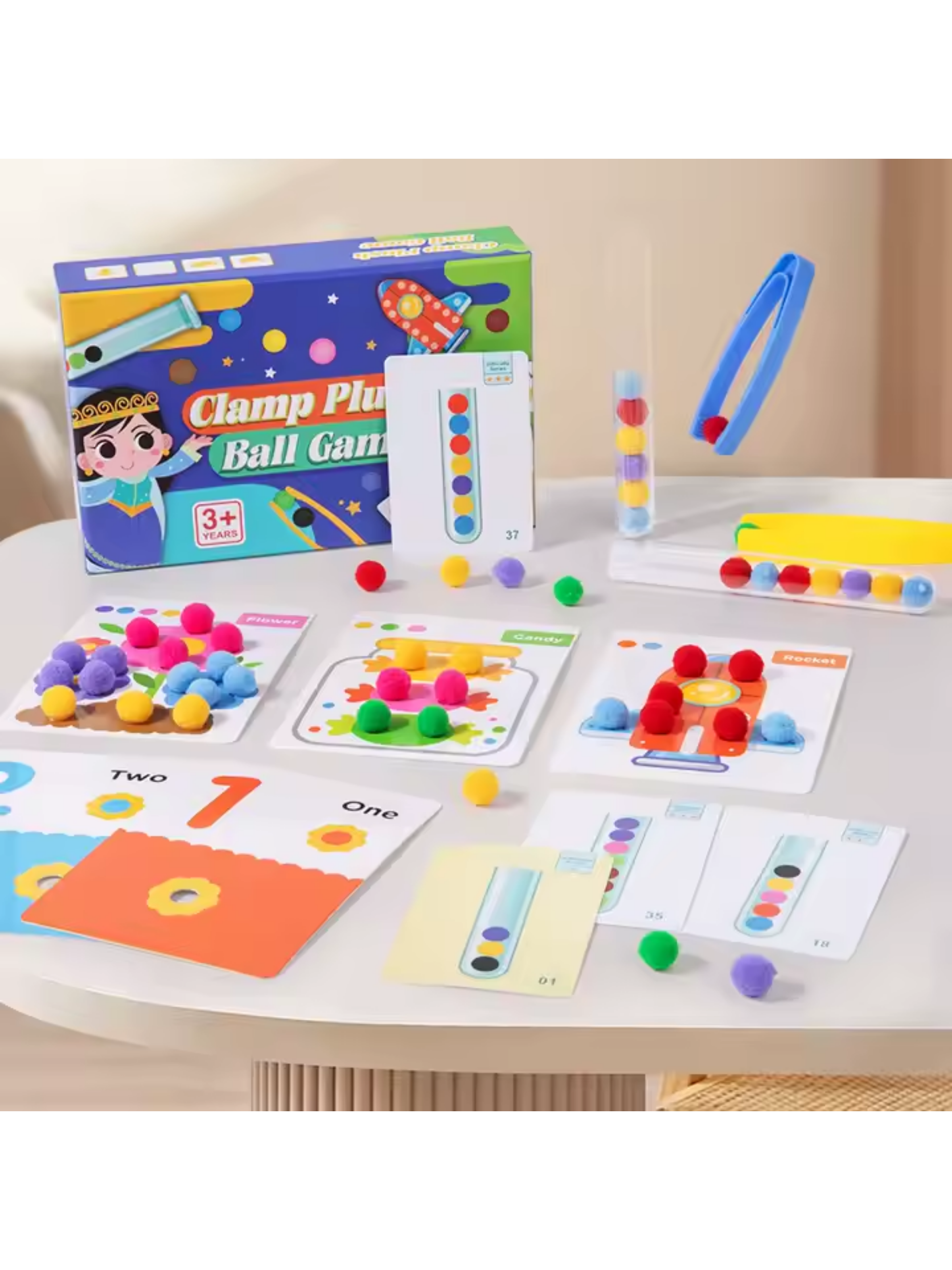 Clamp & Sort Color Pom Pom Set