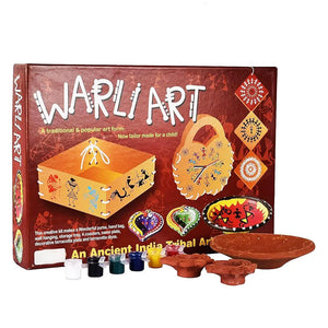 JAPSI Warli Art Painting Kit | Indian Art Forms Art and Craft DIY Kit | Ancient Indian Tribal Art Kit | Madhubani, Warli, Lippan, Mandala Arts | Great Learning Activity for Kids & Girls
