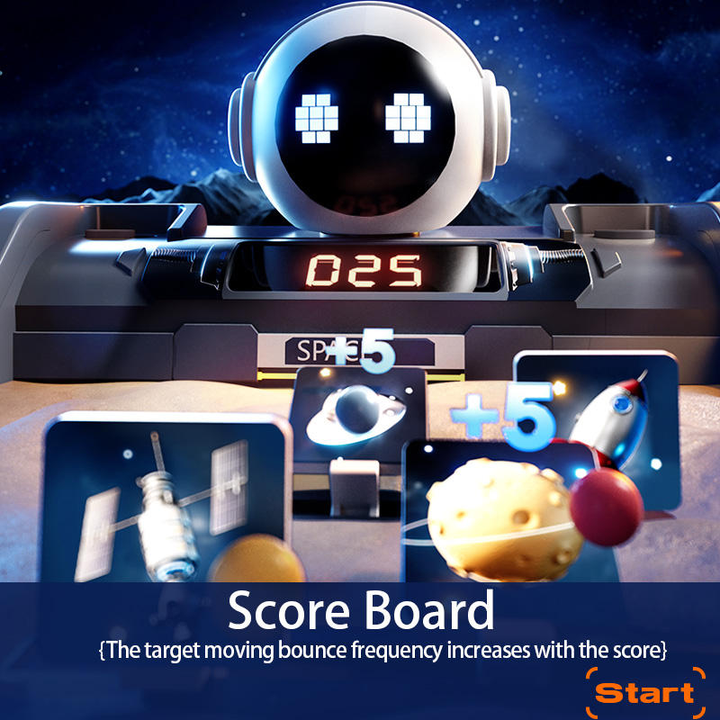 2025 Educational Tabletop Adventure Toy Target Scoring Sound and Light Space Exploration Shooting Platform Pinball Shooting Game