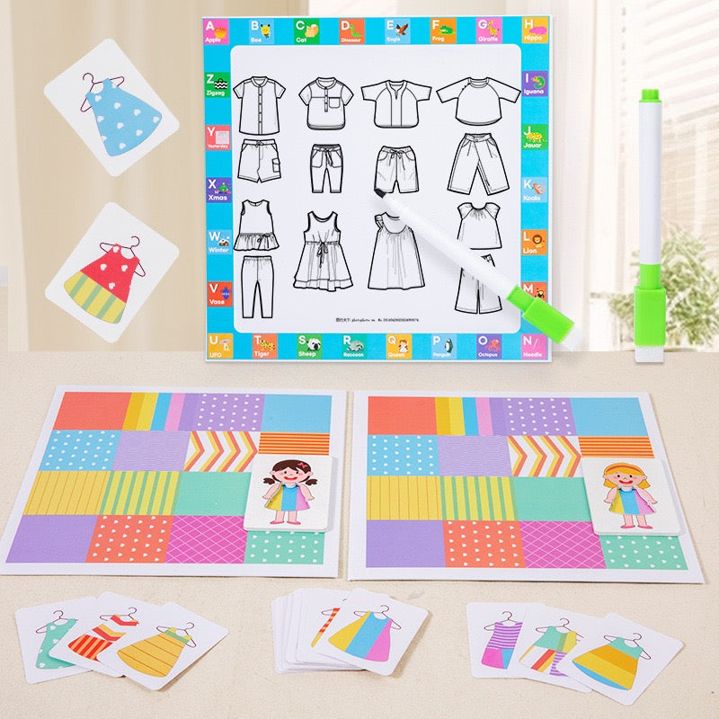 2025 Wholesale Factory Dress up Battle Game Role Play Change Cloth Game Hand Eye Coordination Pretend Play Dress up Toys Kids