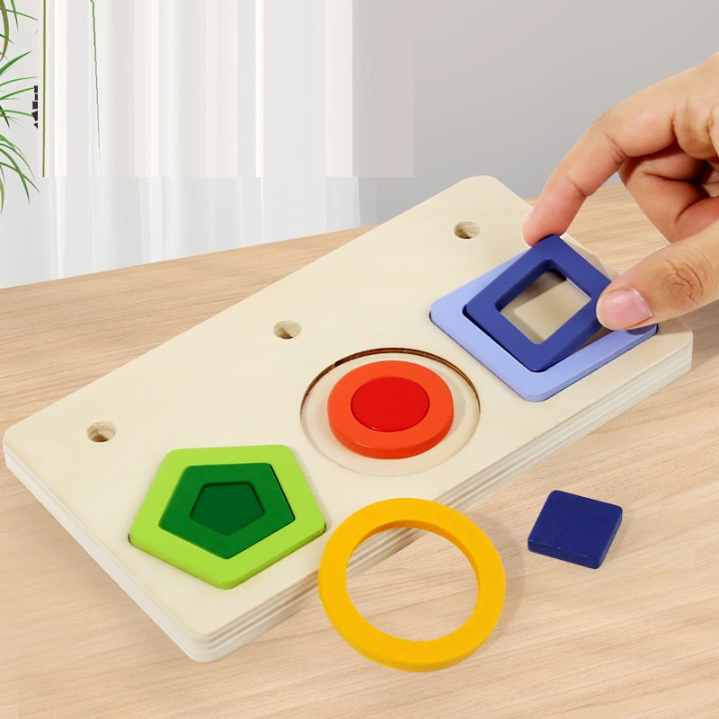 Ce Cpc Wooden Little Bear Shape Wrapped Montessori Early Education Shape Color Cognition Matching Enlightenment Toy For Children